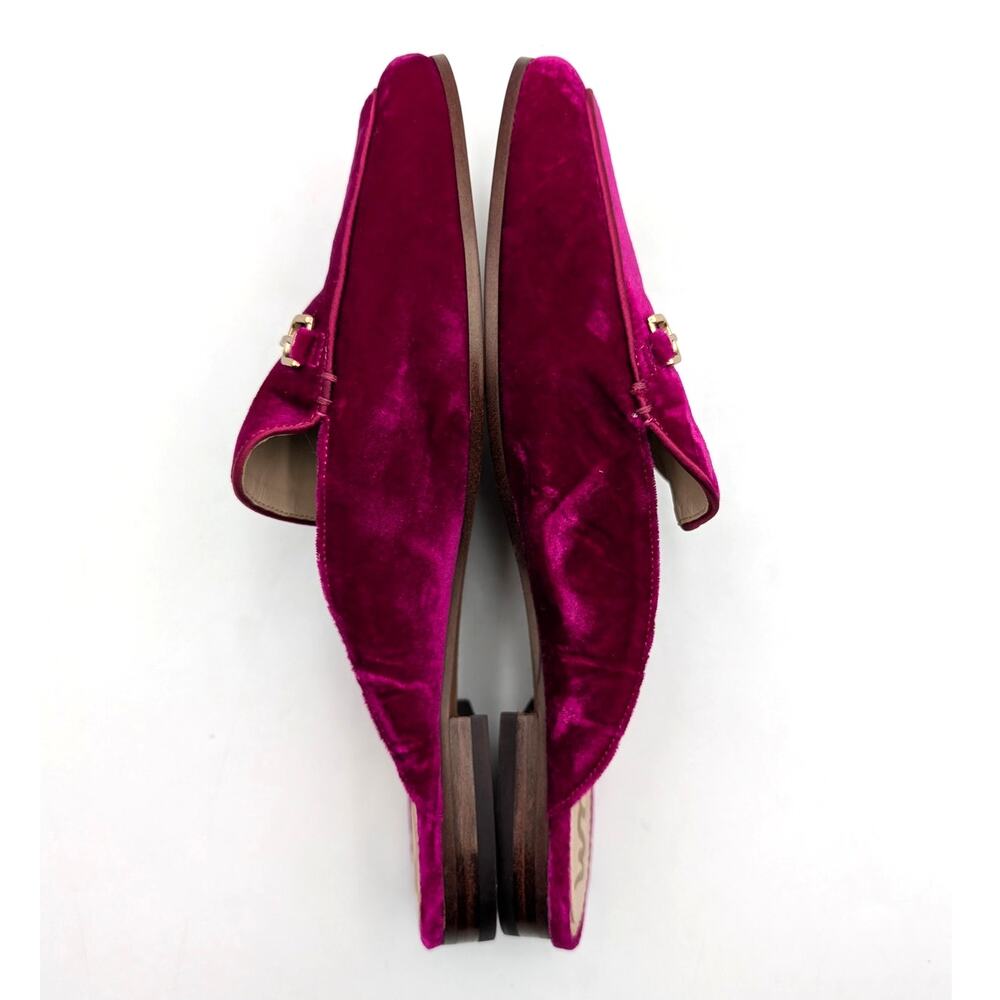 Sam Edelman Linnie Bit Mules Slip-On Women's Raspberry Velvet Size US9M EU40 - Picture 6 of 10